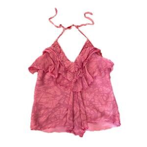 y2k pink halter top